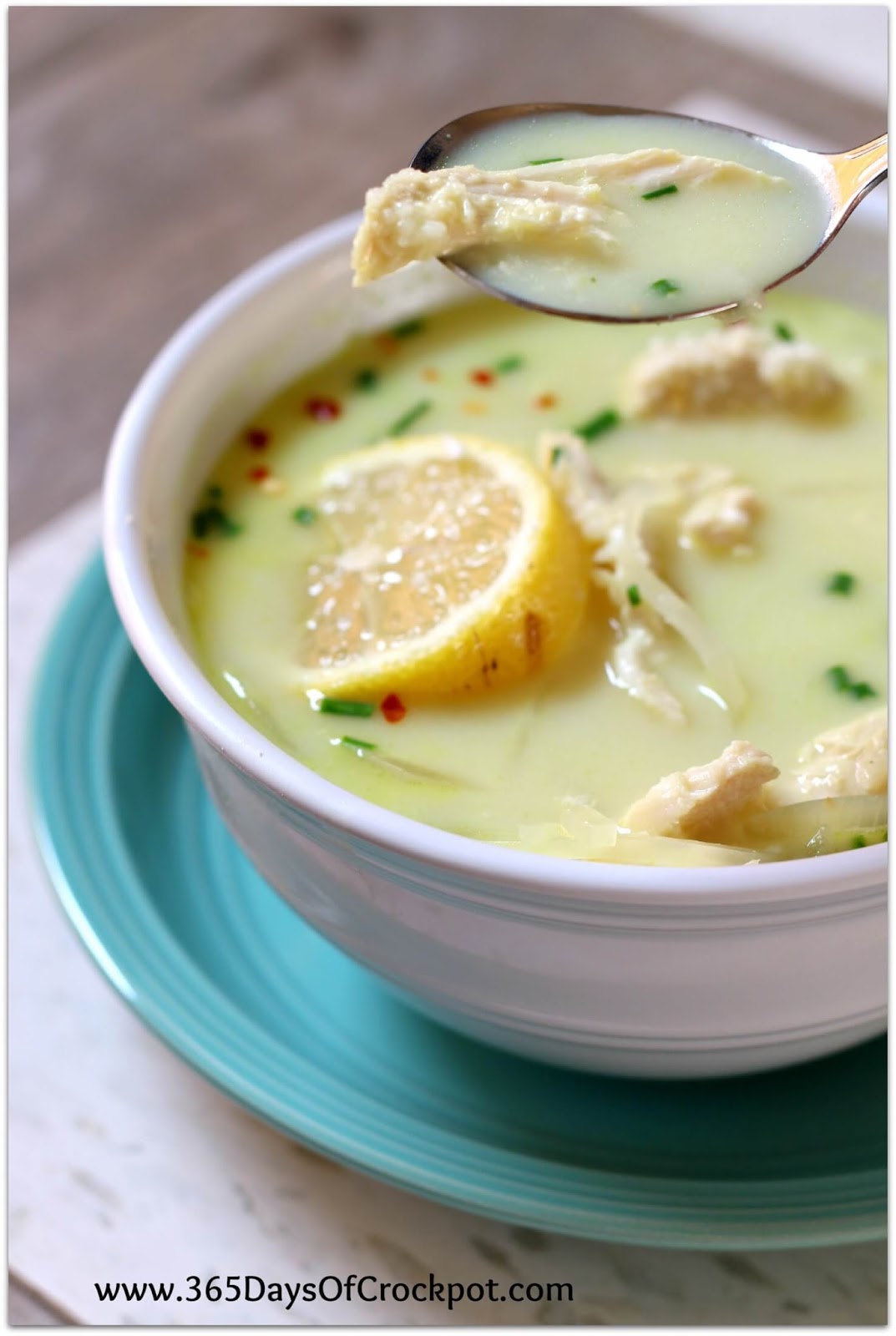 Slow Cooker Greek Lemon Chicken Soup 365 Days of Slow Cooking and