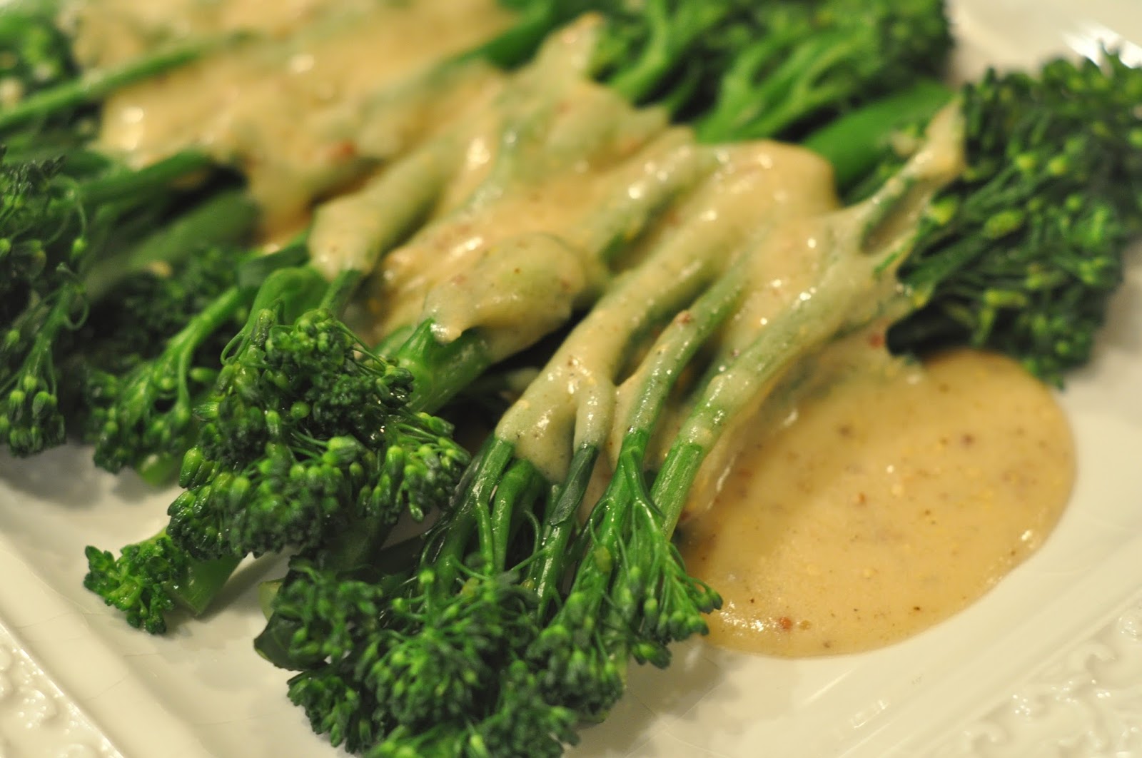 Mennonite Girls Can Cook Broccolini with Mustard Sauce