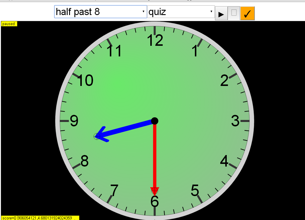 I at half past seven