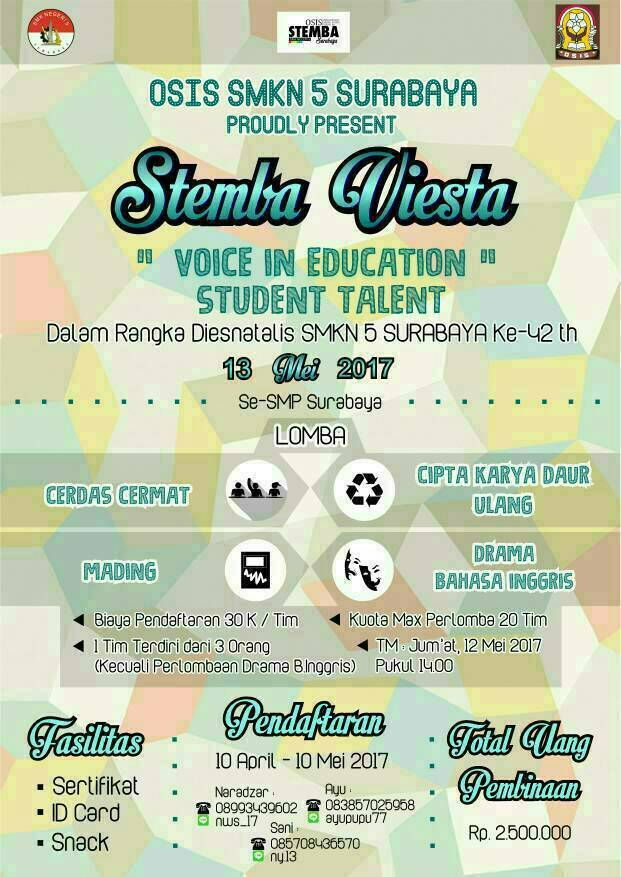 Lomba Drama Bahasa Inggris Cerdas Cermat Mading Dan Daur Ulang Stemba Viesta 2017 Info Lomba 2021 Terbaru