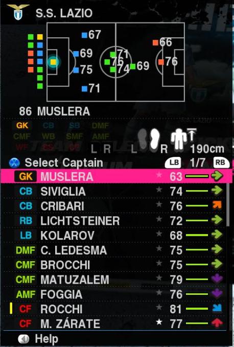 Universe of Lazio Lazio In Pro Evolution Soccer 2010