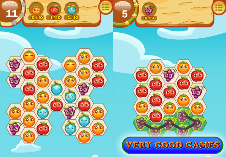 Play free Fruita Swipe puzzle