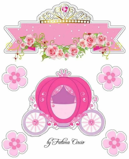 Princes in Pink Free Printable Cake Toppers.