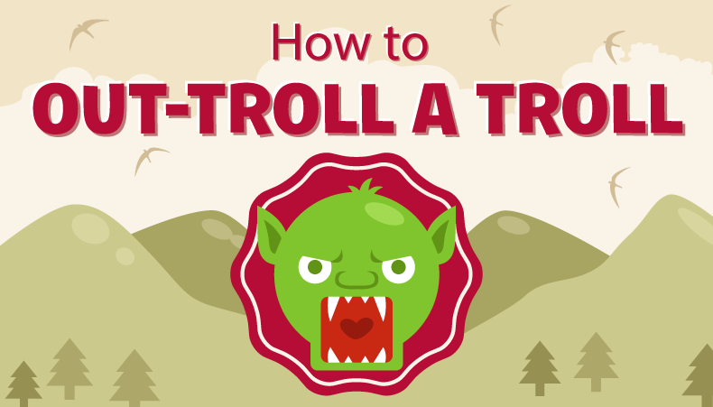 How To Deal With A Social Media Troll - infographic
