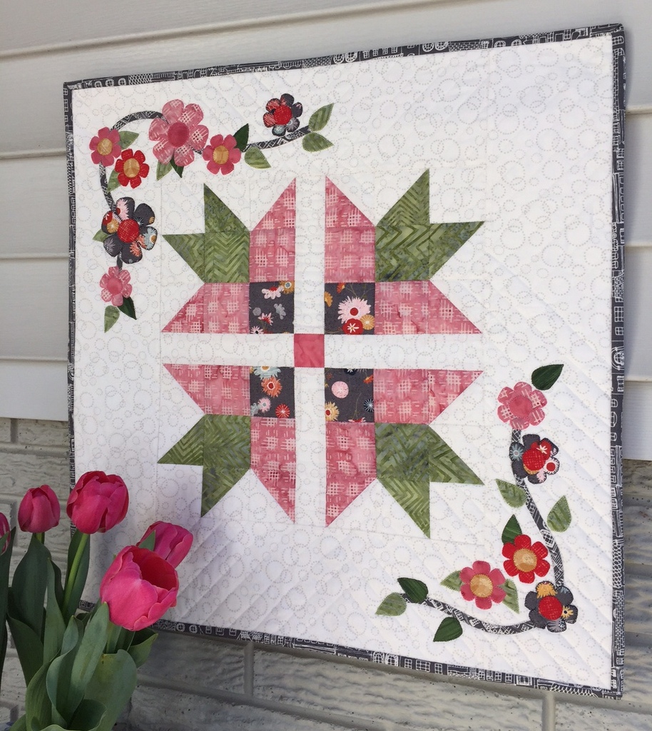 Stitching With 2 Strings "Martha's Roses" and How to Make Fusible Bias