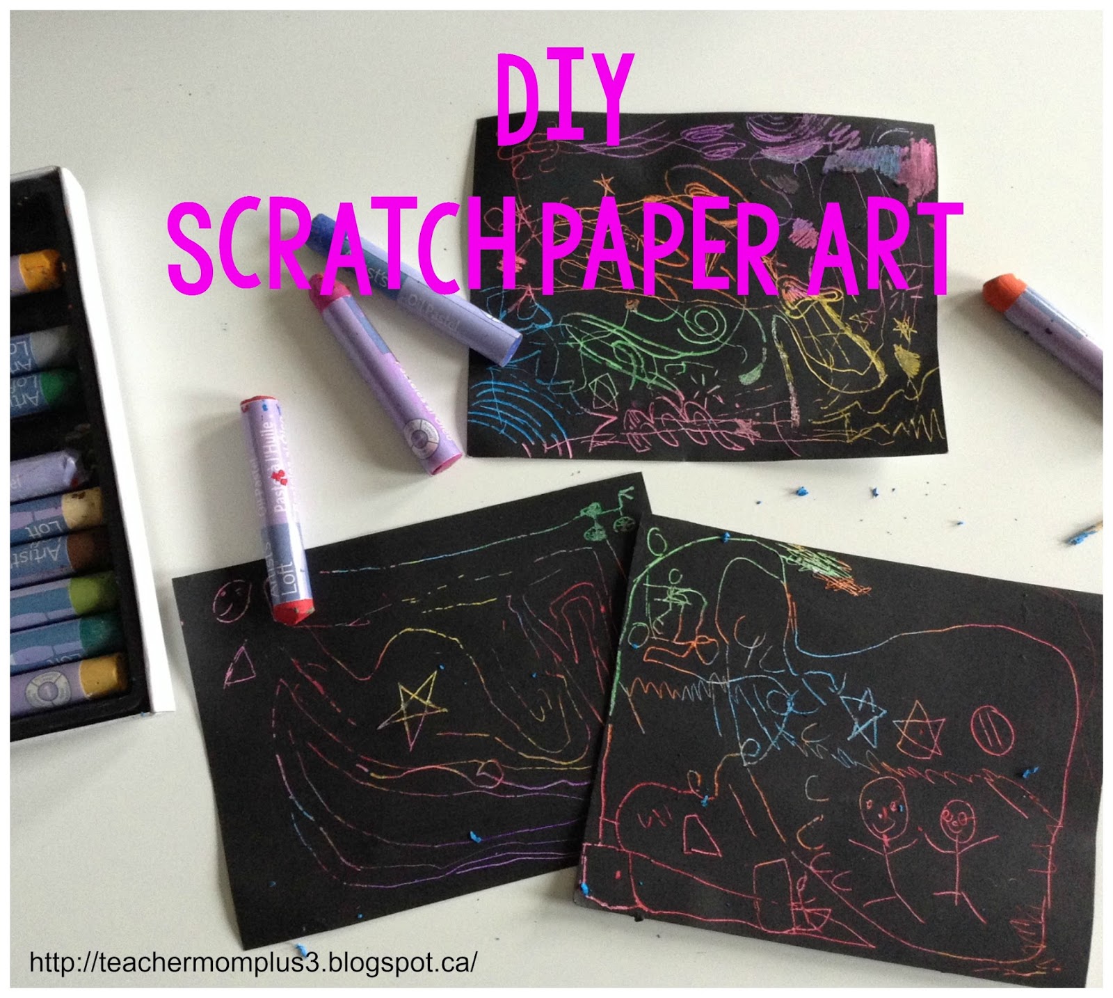 TeacherMomPlus3: DIY Scratch Paper Art