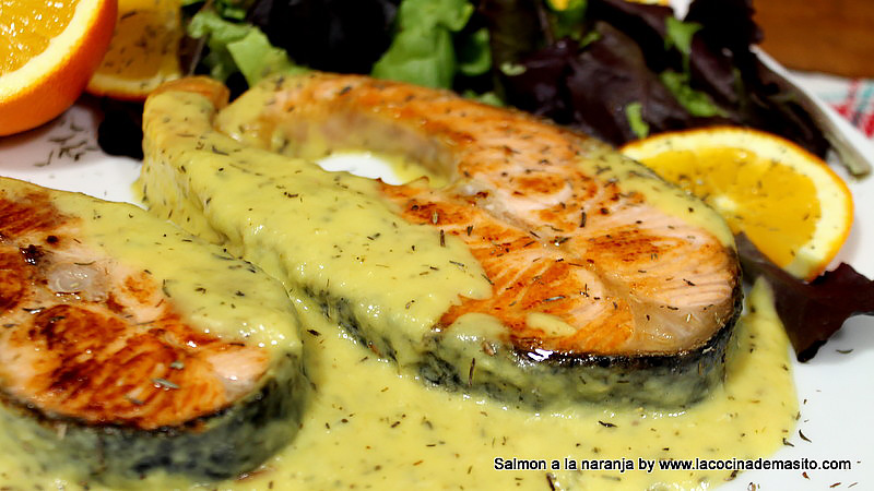 salmón a la naranja
