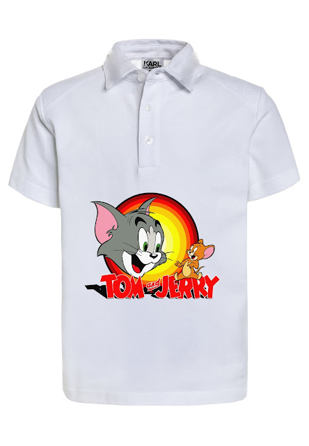 Collar T-shirt Tom and Jerry Print