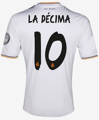camiseta Real Madrid con dorsal la Décima 10