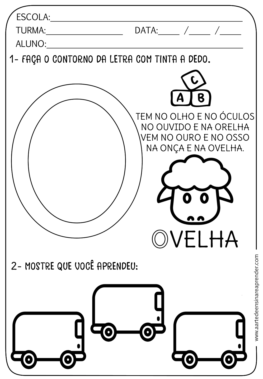 Atividade Pronta Alfabeto Letra O ~ Atividades Para Colorir