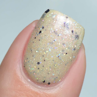 sand colored nail polish holo glitter