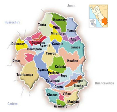 Mapa provincia de Yauyos