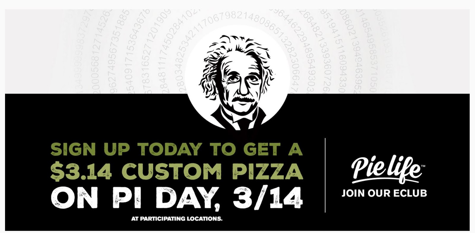 Mar. 14 Get A Pizza For Only 3.14 On Pi Day Pieology!