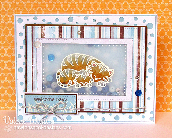 Tiger Baby Shaker Card by Valerie Ward for Newton's Nook Designs | Wild Child Stamp Set