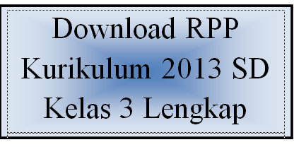 Download RPP Kurikulum 2013 SD Kelas 3 Lengkap