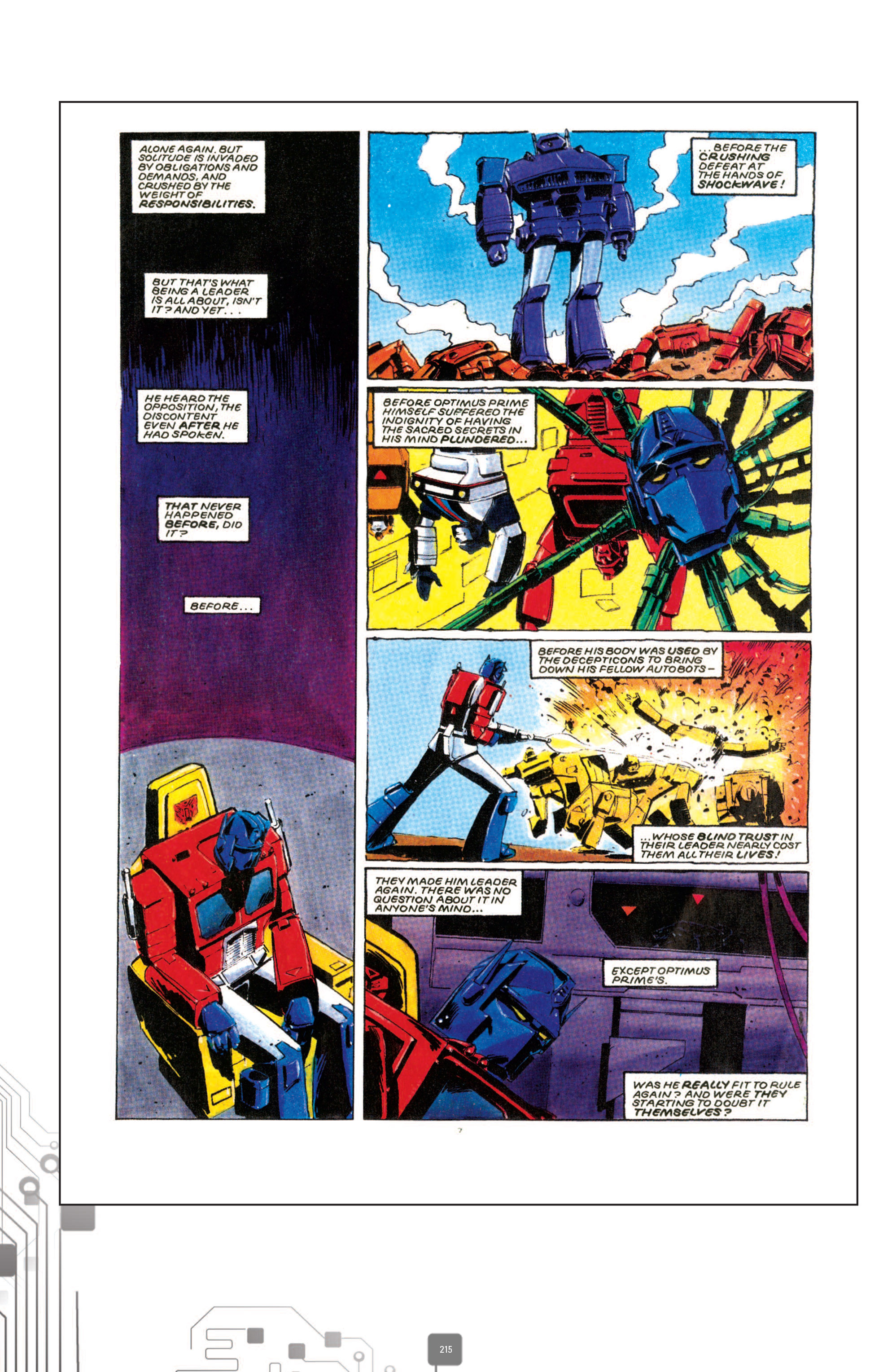 Read online The Transformers Classics UK comic -  Issue # TPB 1 - 216