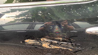 Mobil Dinas Anggota Bawaslu Jabar Dilempari Batu di Jalan Raya Malangbong