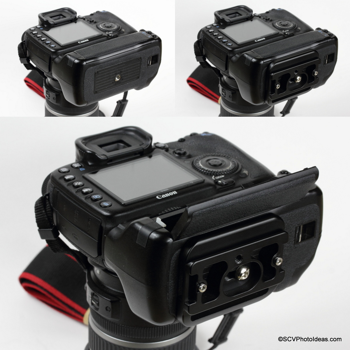 Canon EOS 7D + BG-E7 w/ Desmond D7DG QR Plate bottom view