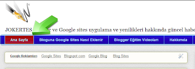 Blogger Menü Görünümü