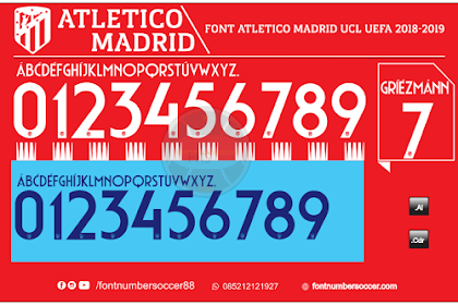 Font Atletico Madrid UCL UEFA 2018-2019