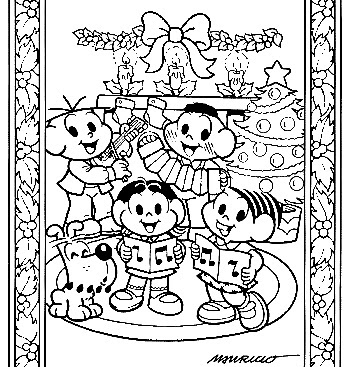 CANTINHO DA MAMI: DESENHOS DE NATAL - TURMA DA MÔNICA - PARA COLORIR.