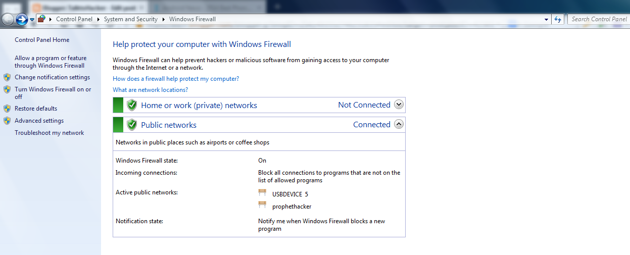 Turn on Windows Firewall -Protect you from malicious network activity