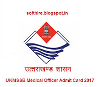 UKMSSB Medical Officer Admit Card
