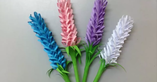  Membuat  Bunga  Lavender  dari  Kertas  Crepes Aneka Tutorial 