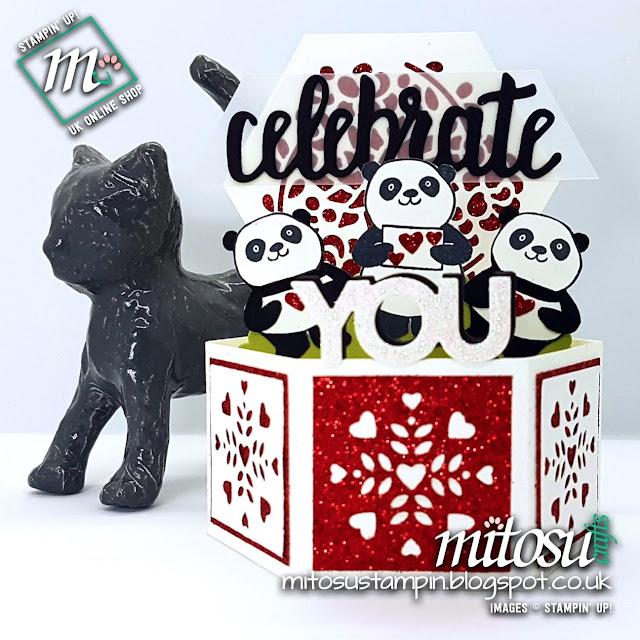 Stampin' Up! Party Pandas Pop Up Card from Mitosu Crafts Stampin' Up! Party Pandas Pop Up Card order from Mitosu Crafts UK Online Shop