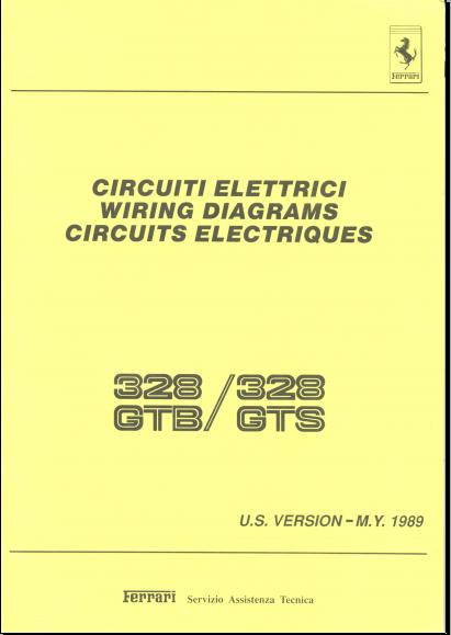 Free Automotive Manuals: FERRARI 328 1989 WIRING DIAGRAMS