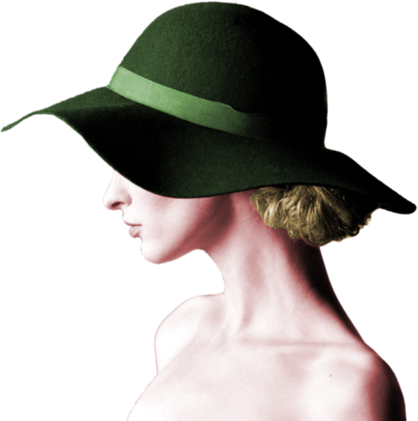 Women with green hats