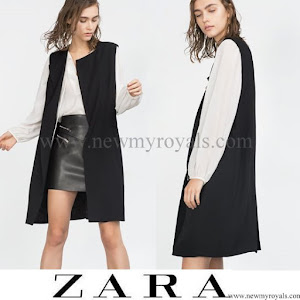 Crown Princess Mary Style ZARA Long waistcoat