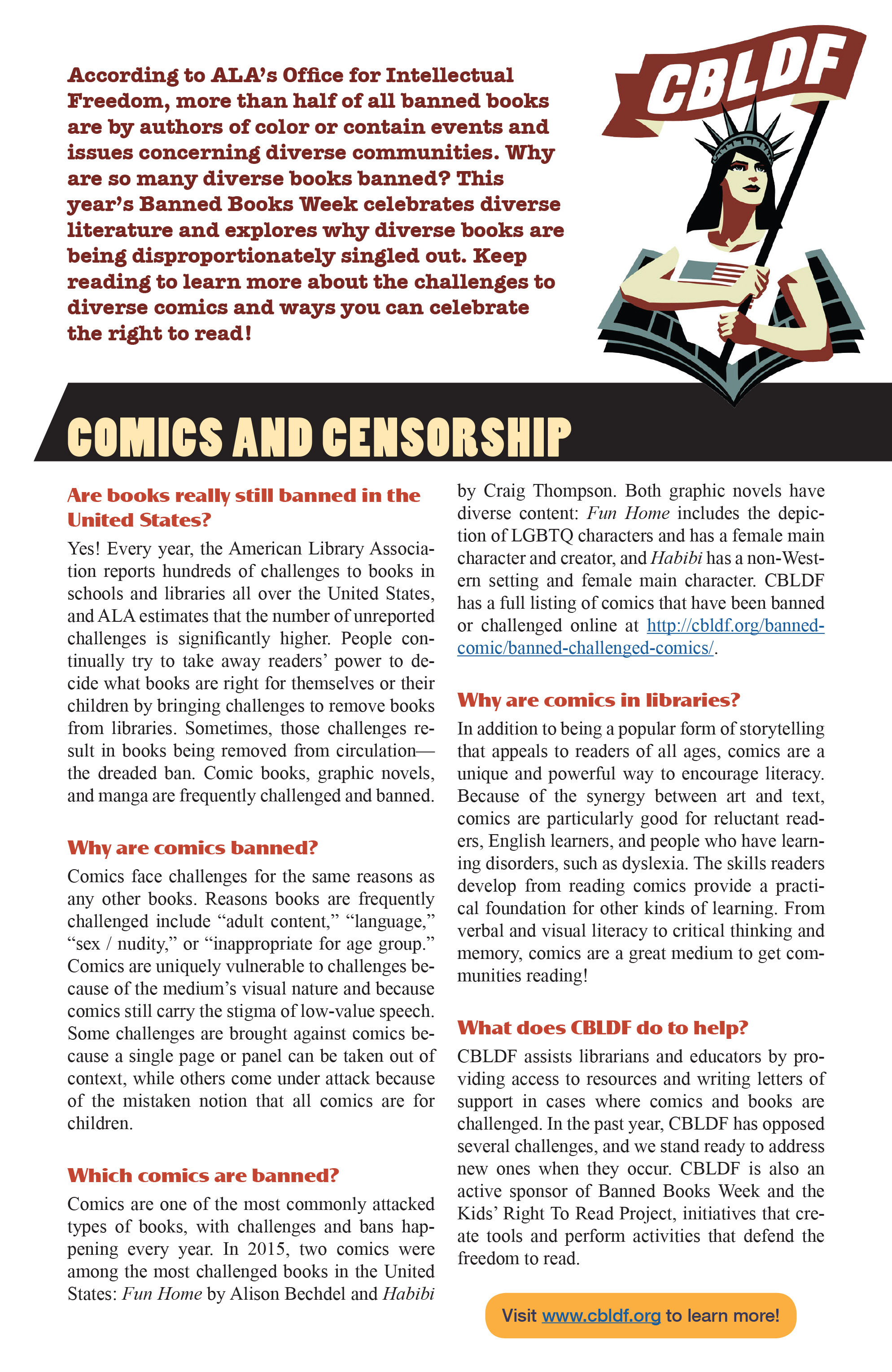 Read online CBLDF Banned Books Week Handbook 2016 comic -  Issue # Full - 3