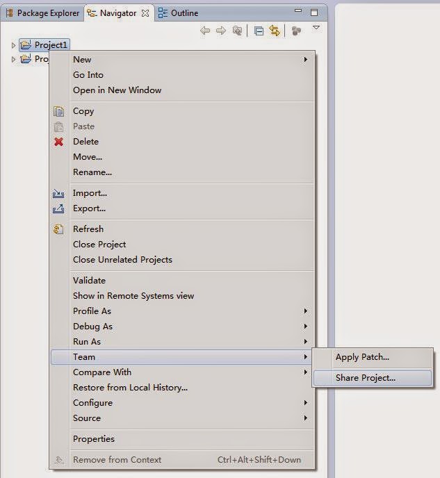 Geek's Pearls Git with Eclipse (2) creating local repository with