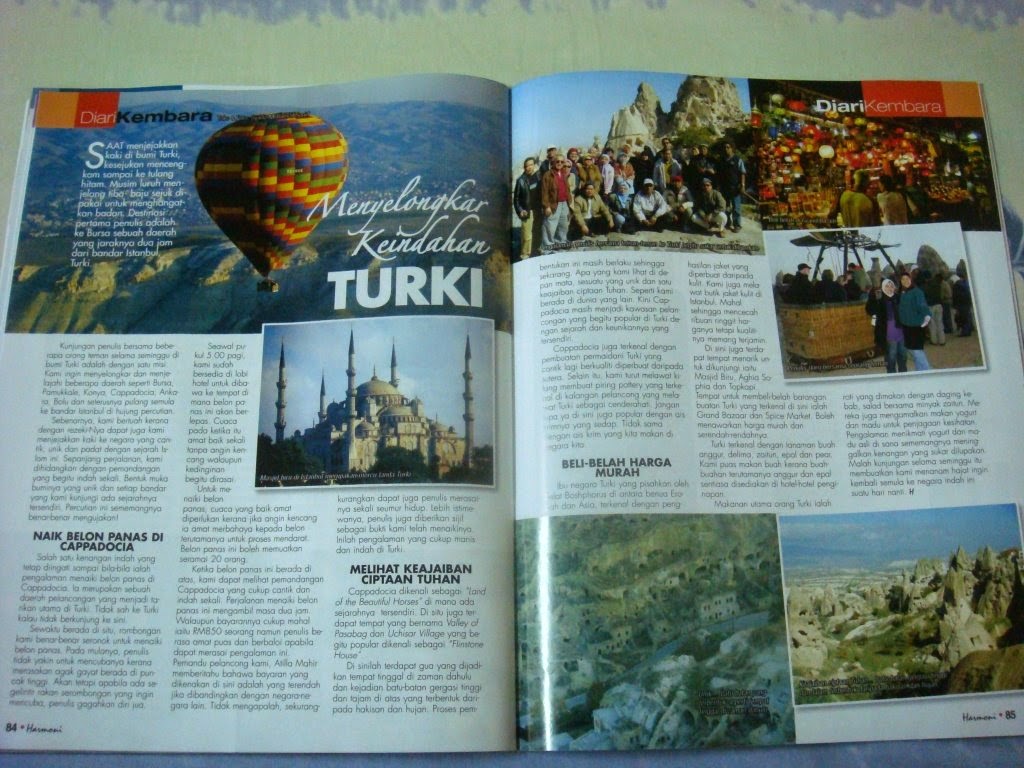 MyTravelog Turkey- Majalah Harmoni (2009)