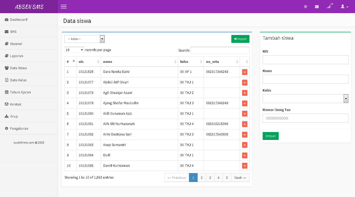 Aplikasi Absensi Sms Gateway FingerPrint