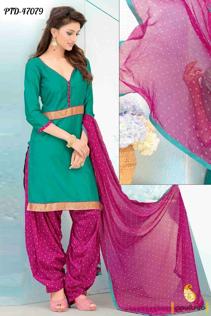 Diwali festival special discount offer buy 1 product get 5% off buy 2 products get 3% off buy 3 products get 15% off on green maroon color cotton casual patiala salwar suit