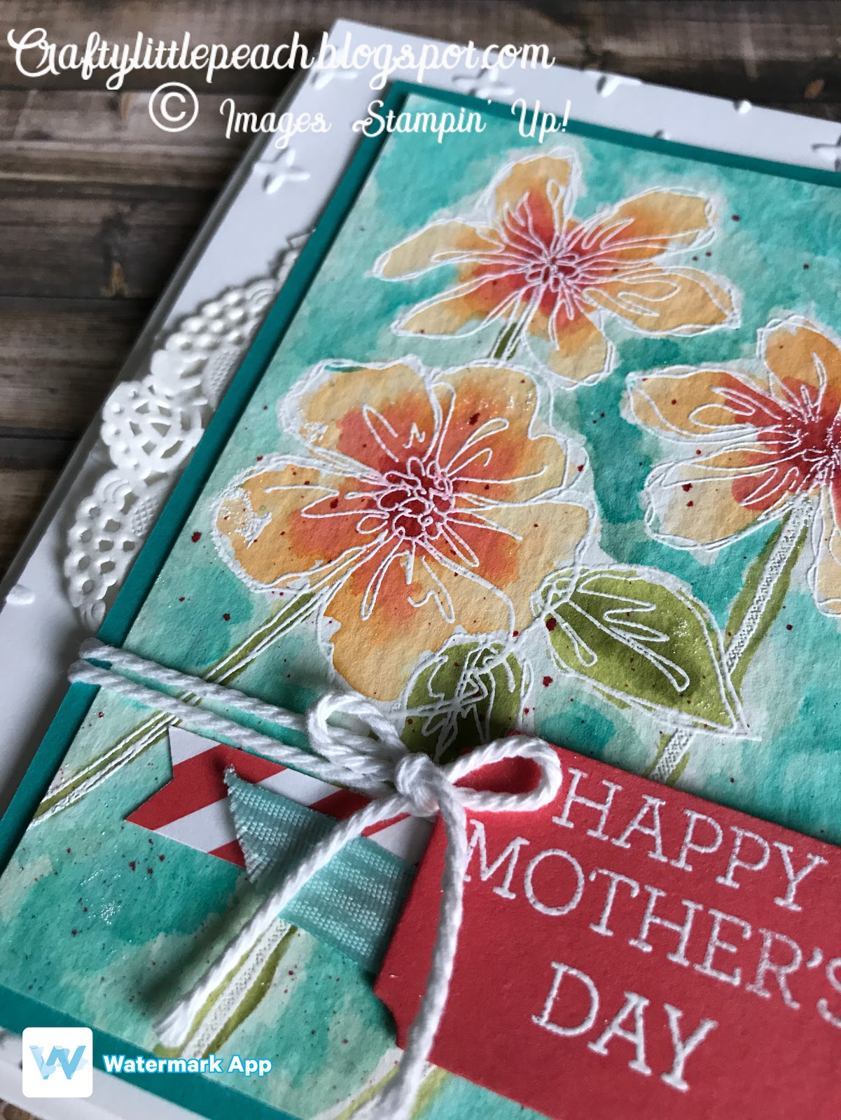 Crafty Little Peach: Stampin' Up! Penned & Painted Watercolor Mother's