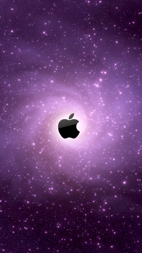 iPhone 5 HQ Wallpapers: Apple Logo In Purple Glow iPhone 5 HQ Wallpaper