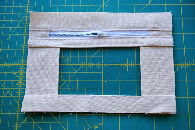Step two: sewing in the zipper