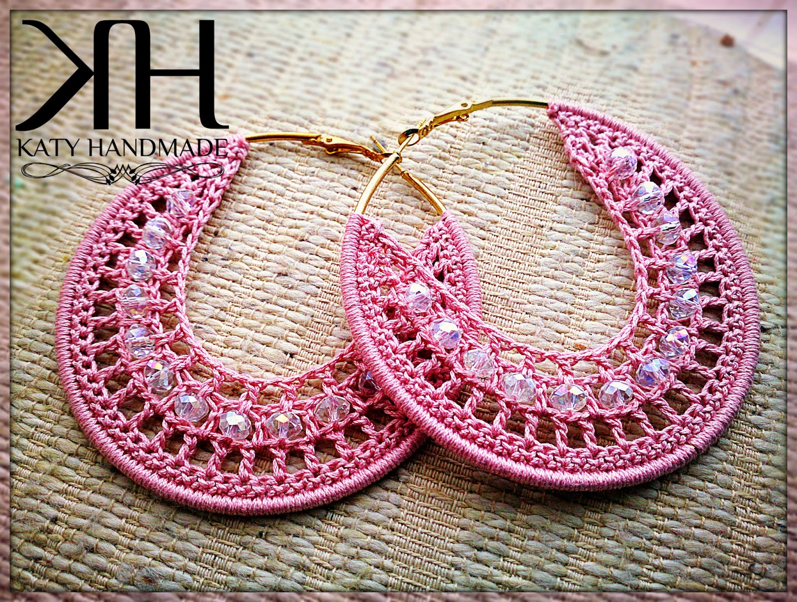 Katy Handmade: [SCHEMA]: Orecchini "Cleopatra", cerchi rivestiti ad ...
