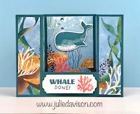 Stampin' Up! Whale Done Bridge Card + Video Tutorial ~ 2020-2021 Annual Catalog ~ www.juliedavison.com