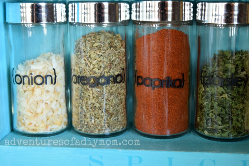 spice jars with vinyl labels a glimpse inside