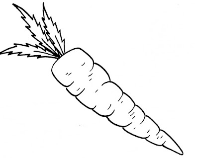 Carrot coloring page 2