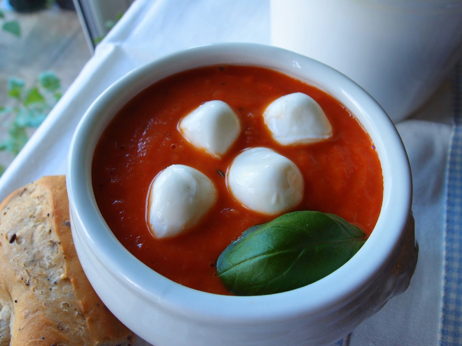 The VegHog Tomato and mozzarella soup