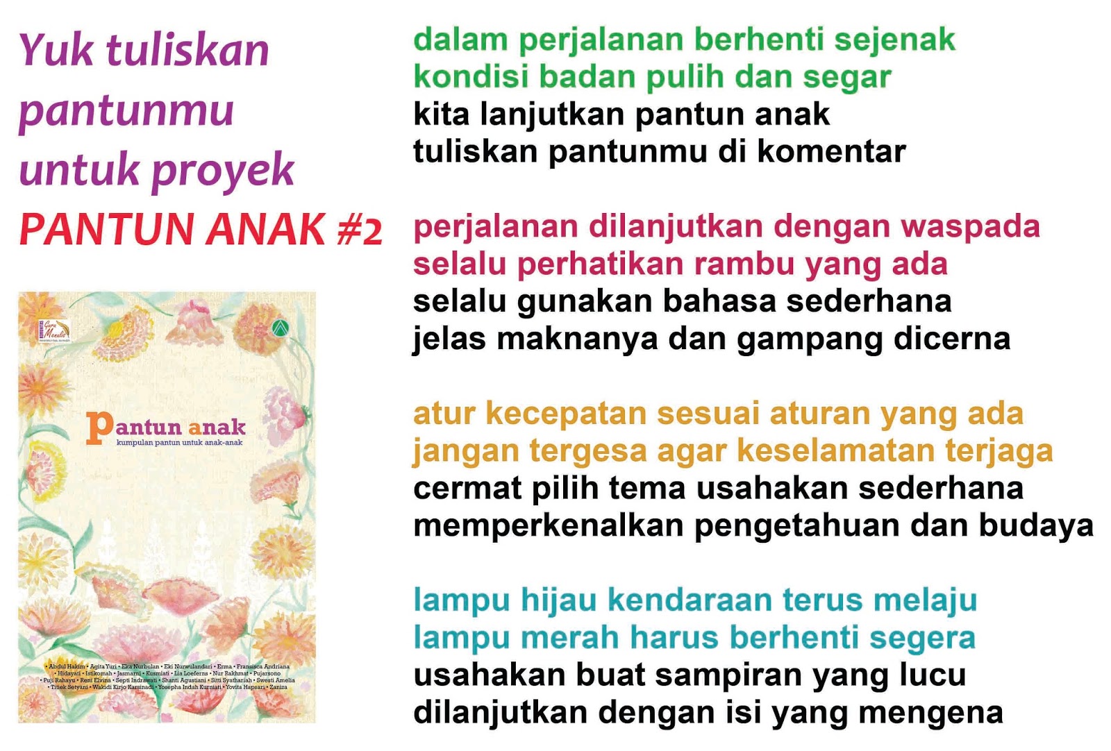 Pantun Anak Proyek Penulisan dan Penerbitan Berkelanjutan