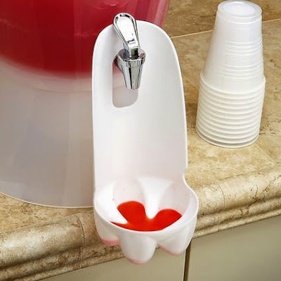 Smart water/juice drops catcher made out of waste coca-cola bottle