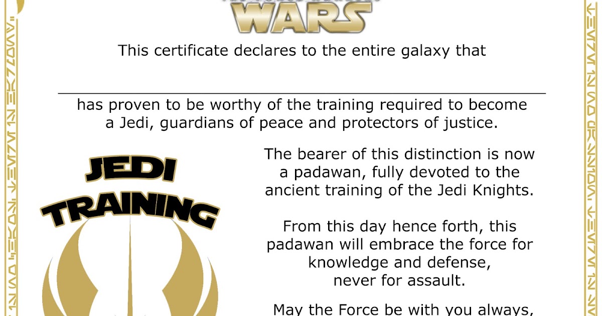 star wars jedi training academy certificate free printable the