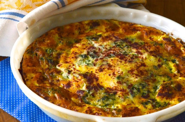 Crustless Spinach and Feta Quiche with Sumac Recipe | LEBANESE RECIPES