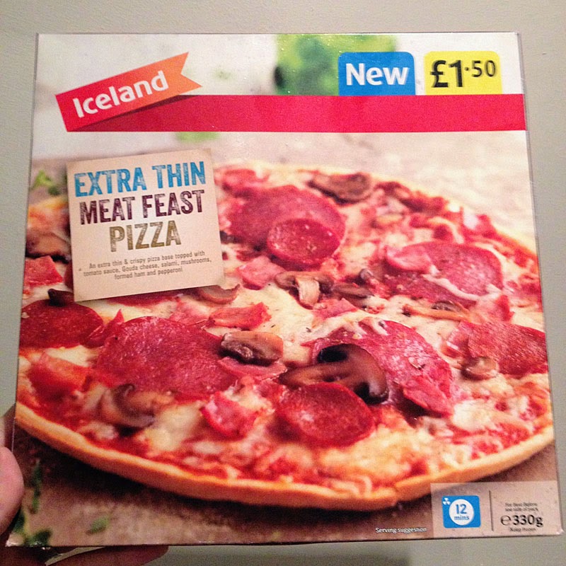 Iceland Food Reviews Iceland's Extra Thin Meat Feast Pizza